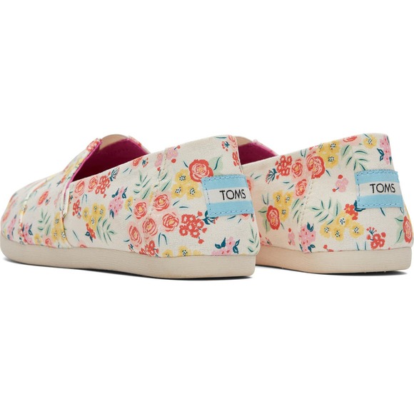 Toms Women's Alpargata Natural Paper Source Spring Florals Sneakers Size 11 - Picture 4 of 6